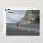 Zwarte zandstrand van Reynisfjara, IJsland Briefkaart (Voorkant / Achterkant)