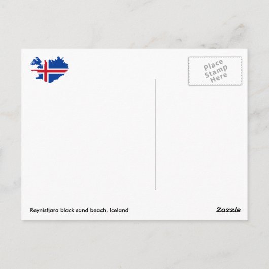 Zwarte zandstrand van Reynisfjara, IJsland Briefkaart (Achterkant)