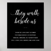 Zwarte ze lopen naast ons gedicht huwelijksgedenkt poster (Voorkant)