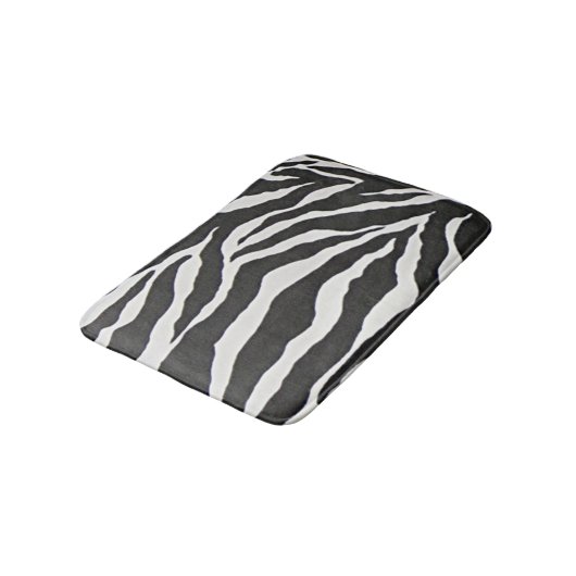 Zwarte Zebra Afdrukken Afro-Amerikaans thuisdeeg Badmat (Gekanteld)