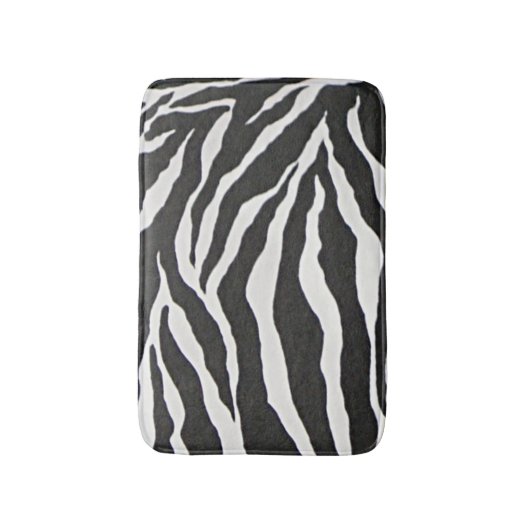 Zwarte Zebra Afdrukken Afro-Amerikaans thuisdeeg Badmat (Voorkant Verticaal)