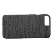 zwarte Zebra-glitter Case-Mate iPhone Case (Achterkant (Horizontaal))