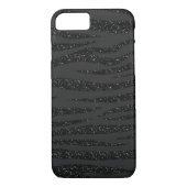 zwarte Zebra-glitter Case-Mate iPhone Case (Achterkant)