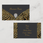 Zwarte Zebra Goud Zwarte Zebra Visitekaartje (Voorkant / Achterkant)