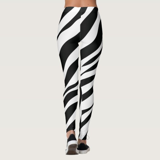 zwarte zebra leggings (Achterkant)