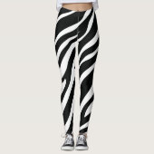 zwarte zebra leggings (Voorkant)