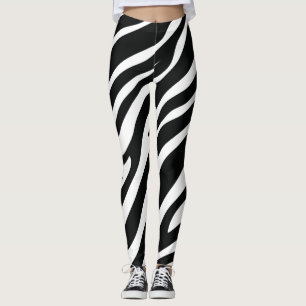 zwarte zebra leggings