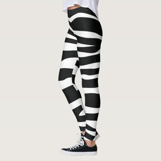 zwarte zebra leggings (Links)