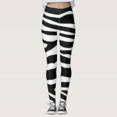 zwarte zebra leggings (Voorkant)