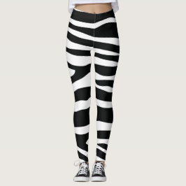 zwarte zebra leggings