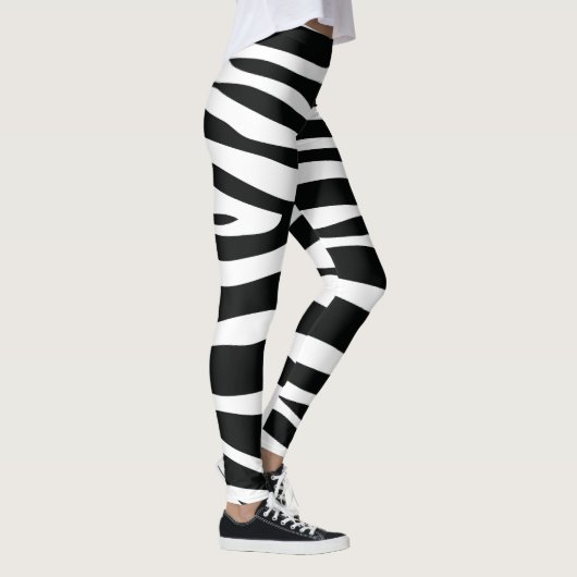 zwarte zebra leggings (Rechts)
