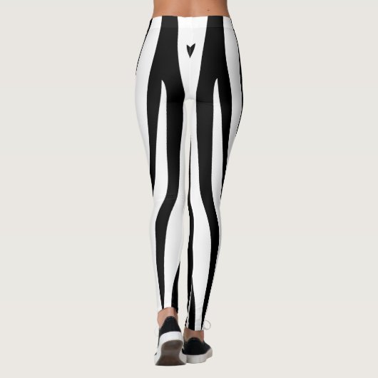 zwarte zebra leggings (Achterkant)