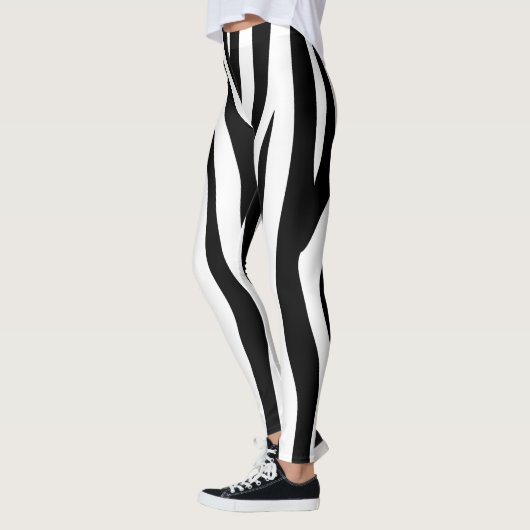zwarte zebra leggings (Links)