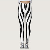 zwarte zebra leggings (Voorkant)