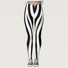 zwarte zebra leggings