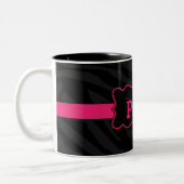 Zwarte Zebra Patroon Dier Print Koffie Mok Cup (Links)