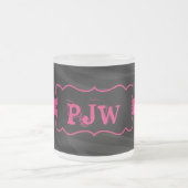 Zwarte Zebra Pattern Frosted Glass Coffee Mok Cup (Center)