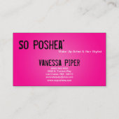 Zwarte Zebra Print Hot Pink Interieur Visitekaartj Visitekaartje (Achterkant)