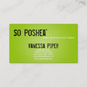 Zwarte Zebra Print Limoen Gree Interieur Visitekaa Visitekaartje (Achterkant)