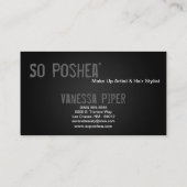 Zwarte Zebra Print Wit Interieur Visitekaartje (Achterkant)