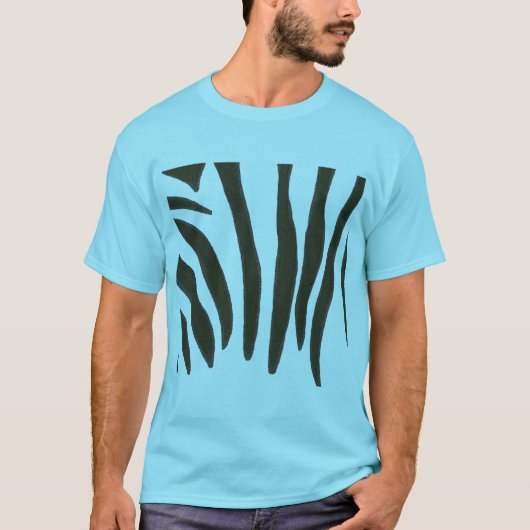 Zwarte Zebra-strepen op tshirts (Voorkant)