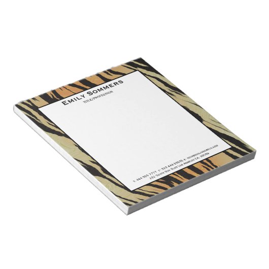 Zwarte Zebra Stripes Notitieblok (Schuin)