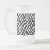 Zwarte Zebra's en witte Zebra's afdrukken Matglas Bierpul (Links)