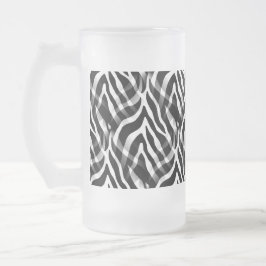 Zwarte Zebra's en witte Zebra's afdrukken Matglas Bierpul