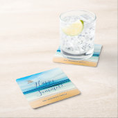 Zwarte zee tropische zomer kartonnen onderzetters (Insitu)