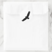 zwarte zeearend ronde sticker (Tas)