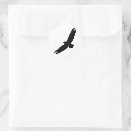 zwarte zeearend ronde sticker (Tas)