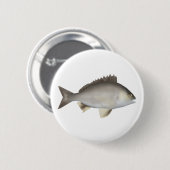 Zwarte Zeebrasem Ronde Button 5,7 Cm (Voorkant /achterkant)