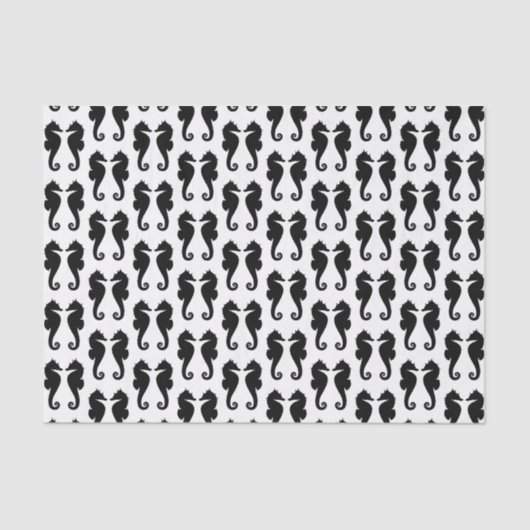 Zwarte Zeeen op wit Tissuepapier (Voorkant)