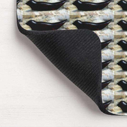 zwarte zeehond mousepad muismat (Hoek)