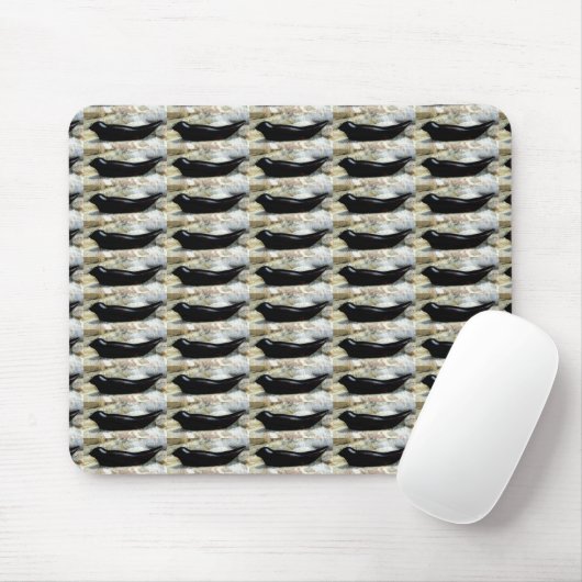 zwarte zeehond mousepad muismat (Met muis)