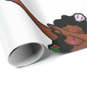 zwarte zeemeermin cadeaupapier (Rol Hoek)