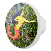 zwarte zeemeermin keramische knop (Rechts)