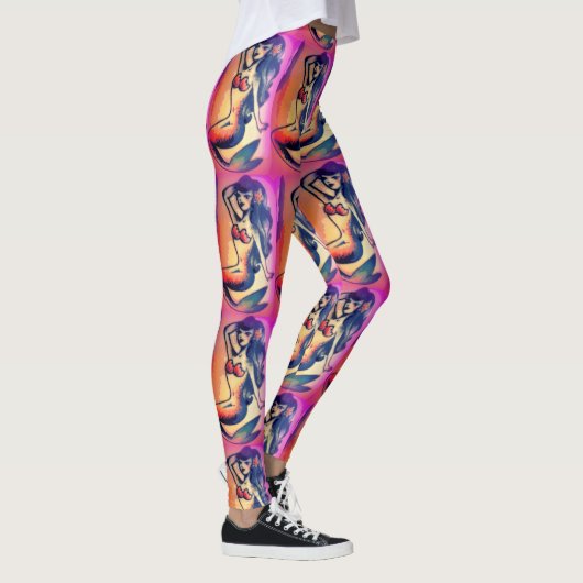 zwarte zeemeermin leggings (Rechts)