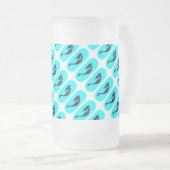 zwarte zeemeermin matglas bierpul (Voorkant rechts)