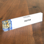 zwarte zeemeermin naambordje (Zijkant)