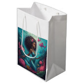 zwarte zeemeermin oceaan medium cadeauzakje (Voorkant Gekanteld)