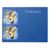 zwarte zeemeermin op blauw notitieblok (Voorkant)