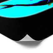 zwarte zeemeermin poster (Hoek)