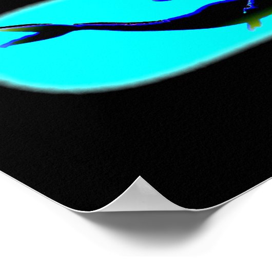 zwarte zeemeermin poster (Hoek)