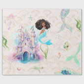 Zwarte zeemeermin prinses | Onder het Zee Cadeaupapier (Vlak)