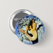 zwarte zeemeermin ronde button 5,7 cm (Voorkant /achterkant)