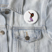 zwarte zeemeermin ronde button 5,7 cm (In situ)