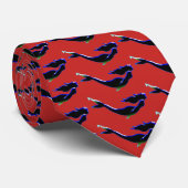 zwarte zeemeermin rood stropdas (Opgerold)