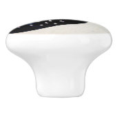 Zwarte zeemeermin silhouet Thunder_Cove Keramische Knop (Zijkant)