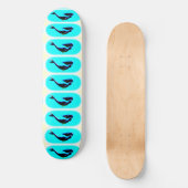 zwarte zeemeermin skateboard (Voorkant)